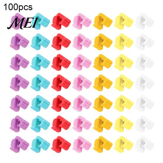 Balloon Decoration Clips 100Pcs Knot Tying Tool, Plastic Clip Sealer for Party Holder Decor, Quick Seal Fastener Wedding Birthday, Reusable