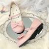 2025 Lolita Style Sweet Girls Princess Leather Shoes Elegant Bowknot Kids Ballet Shoes Children Fashion Dresses Flat Shoes Soft