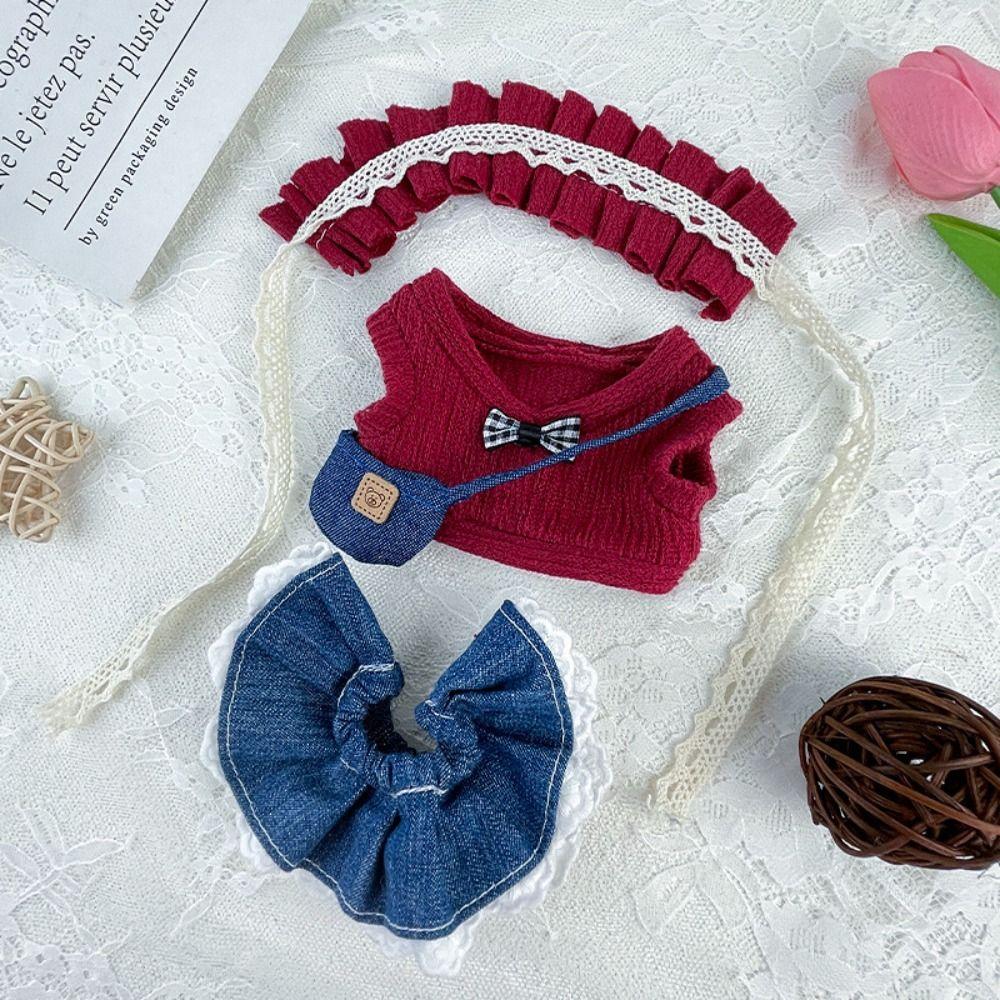 Одежда для куклы 20 см Разноцветный головной убор для куклы Набор платьев Аксессуары для куклы Игрушка Хлопковая мягкая кукла