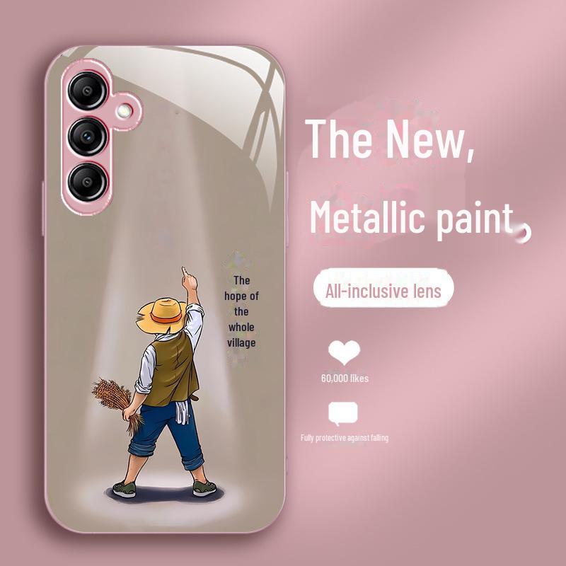 Чехол для телефона Samsung A73 Village People для A32, S21, A52s, A70 в металлическом цвете и зеленом цвете от Cangling.