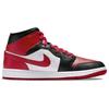 Женские кроссовки Air Jordan 1 Mid Alternate Bred Toe Black White Gym-Red BQ6472-079