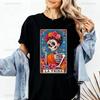 La Frida Dia De Los Muertos TShirt Sugar Skull Halloween TShirt Tarot Card Women Tee Mexican Day of The Dead Shirt Festival Top