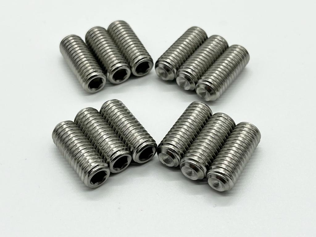 Adpack Metric Guitar Saddle String Height Adjustment Screw Stainless Steel Japanese M3x6 Pack of 12 (Grub Screw) [Pure Product]