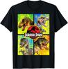 Jurassic Park Four Different Dinosaur Faces Graphic T-Shirt T-Shirt