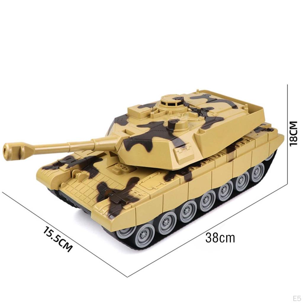 Inertia Tank Toy Kids Driven Rotatable Turret, Simulation Tanks for Children