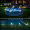6pcs Solar LED Pool Lights Suitable For Ground Pool Fence Decoration LED Waterproof Pool Accessories Night Lights