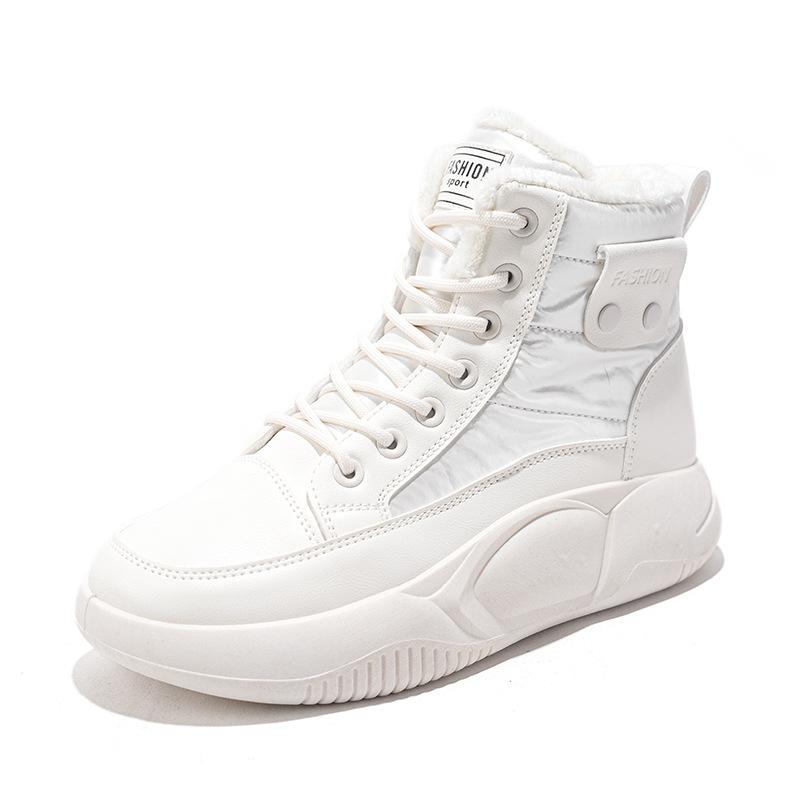 Детские высокие кроссовки 2025 осень и зима новая универсальная бархатная хлопковая обувь женская обувь короткие угги YB-6022