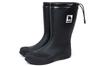 Mozu Портативные дождевые сапоги для женщин, в комплекте мешок для обуви и оригинальный размер 17 см, складные, юниорские, стелька, черные,