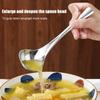 Stainless Steel Spoon Thicken Big Head Long Handle Soup Spoons For  Pot Scoops Colander Home Kitchen Cooking Tableware