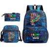 Rhythm Box Children's Backpack Crossbody Bag Pencil Bag Rabub Cute Elementary School Bag Three-piece Set