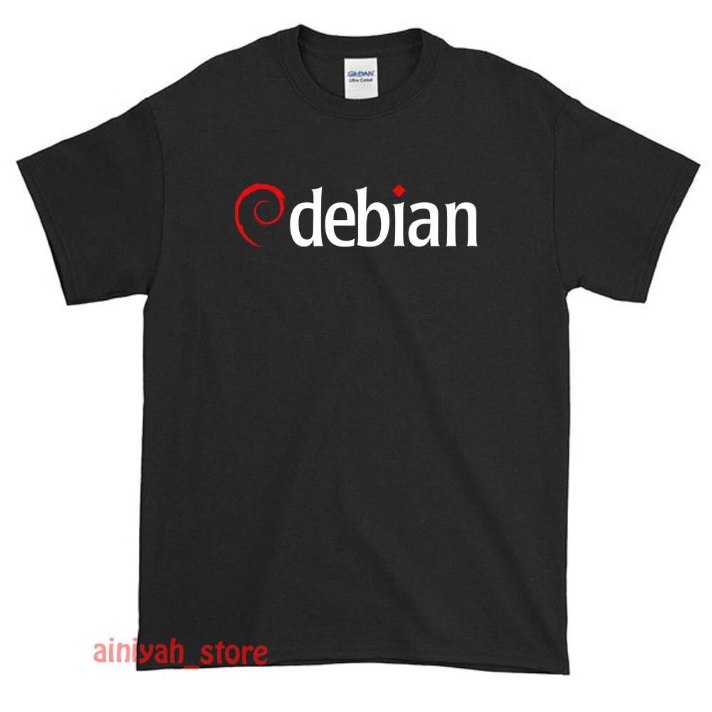 Новая футболка с логотипом Debian для мужчин, смешная, размер США S-XXL
