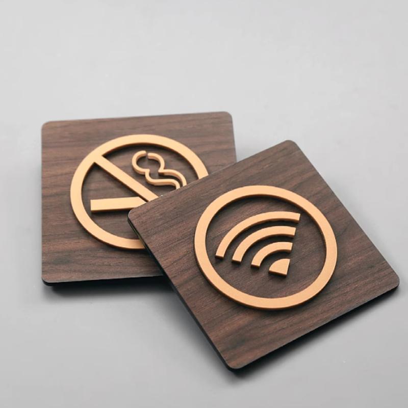 Стиль Теплое напоминание Знак Логотип Wi-Fi Курение запрещено Предупреждающая табличка Посторонним вход воспрещен Вывеска для общественного магазина Предупреждающий знак