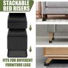 4/6/8Pcs 1/2-Inch Square Furniture Riser Heavy Duty Bed Riser Adjustable Stackable Anti-slip Table Desk
