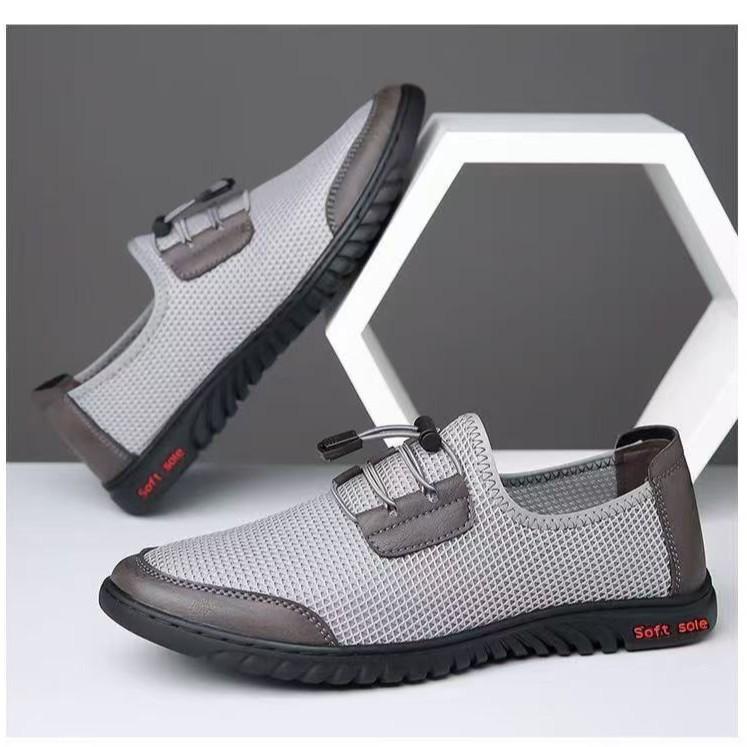 Мужская обувь, удобная ультралегкая мужская обувь из летучего трикотажа, легкая летняя обувь для улицы, модная универсальная обувь из летучего трикотажа, обувь для вождения