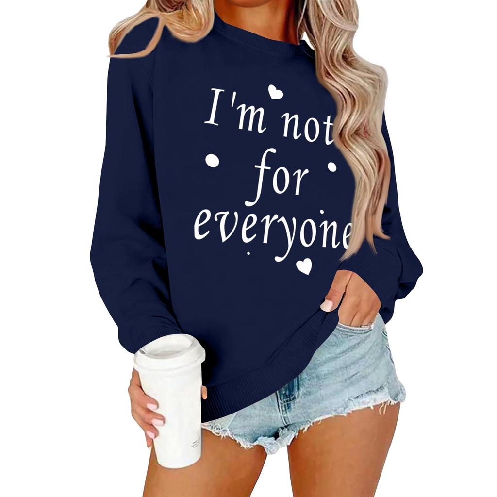 Женская повседневная модная блузка с длинным рукавом и круглым вырезом с принтом и пуловером