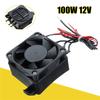 100W DC 12V PTC Fan Heater Constant Temperature Incubator Hot Space Thermostat Black NEW
