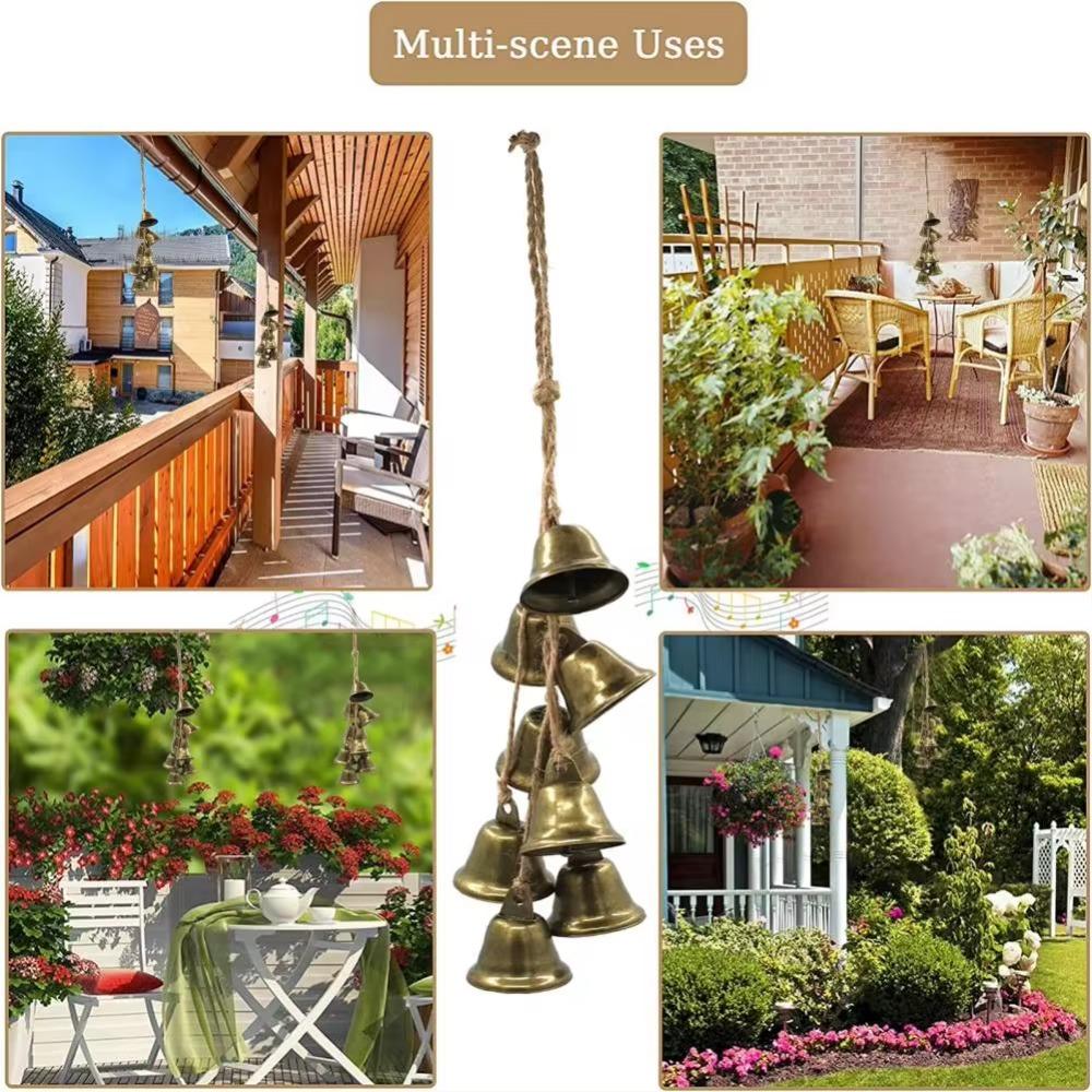 Loud Metal Wind Chime Hanging Christmas Bell String Bells Crafts Iron Cow Bells Home Decor