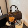 Retro Niche Bear Bag Women's Handbag Autumn and Winter New Simple and Versatile Single Shoulder Messenger Bag Bag