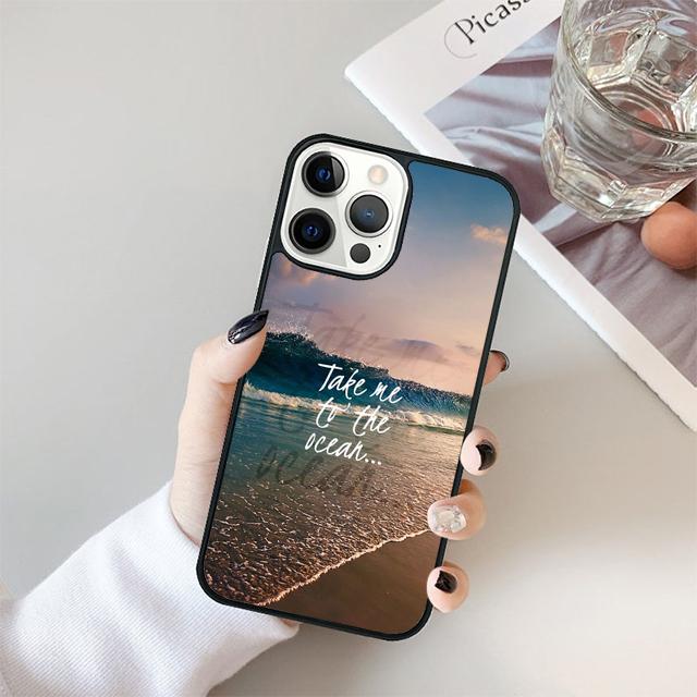 Путешествия горы море пляж цитаты Чехол для iPhone 17 Air 15 16 14 13 12 Pro Max 11 Pro Max Plus Чехол для телефона Coque