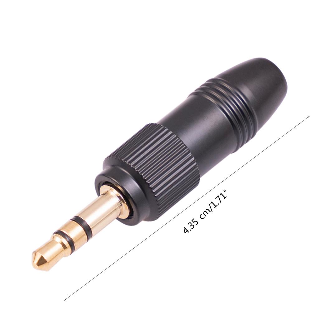 Черный 3,5 мм 1/8" Стерео Винтовой Аудио Разъем-Замок для Микрофона Sennheiser Запасной Штекер Адаптер