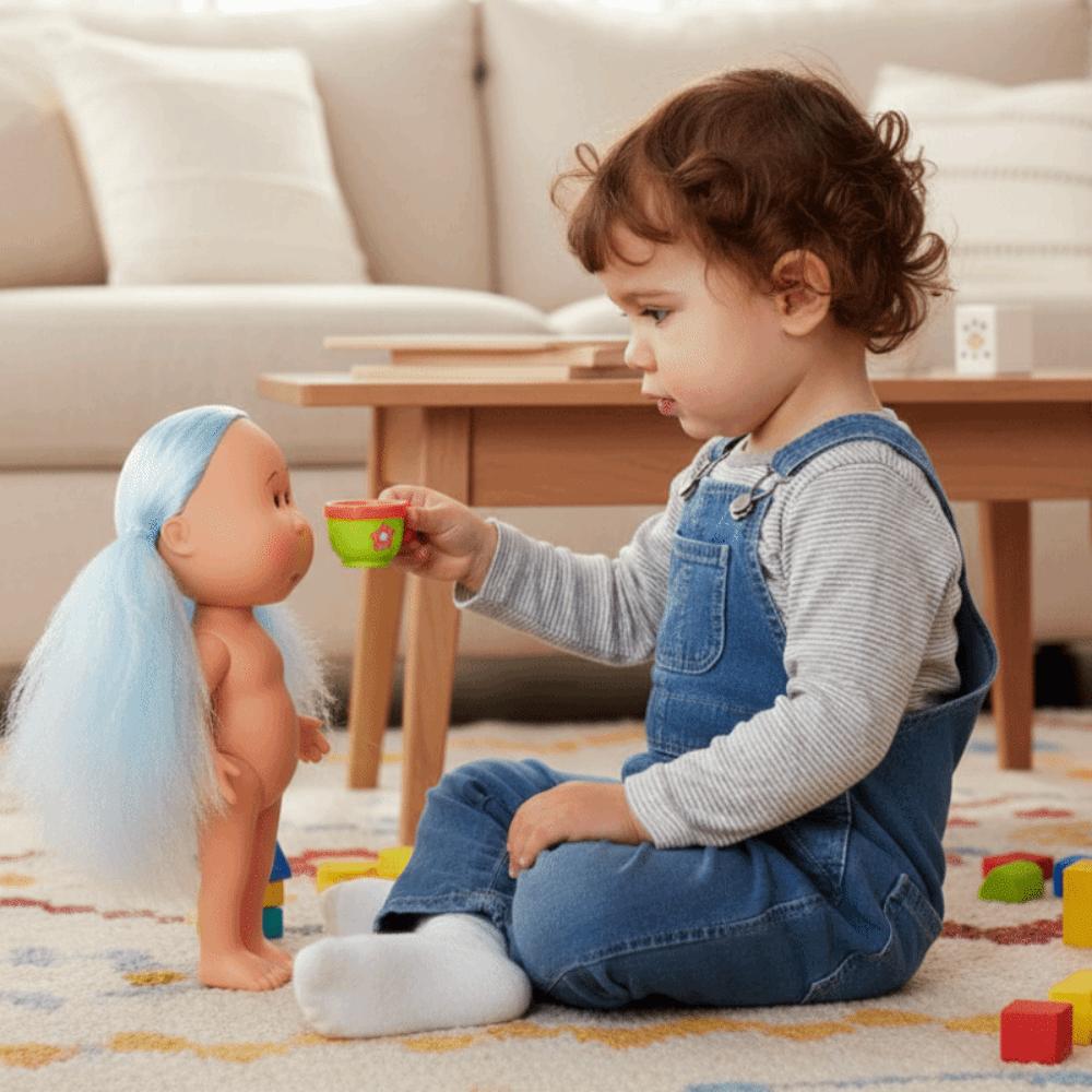 Одевайся 24 см Виниловая кукла с бобовыми глазами Темная кожа Фигурка тела Игрушка для девочек Куклы Миа Картошка DIY Игрушки