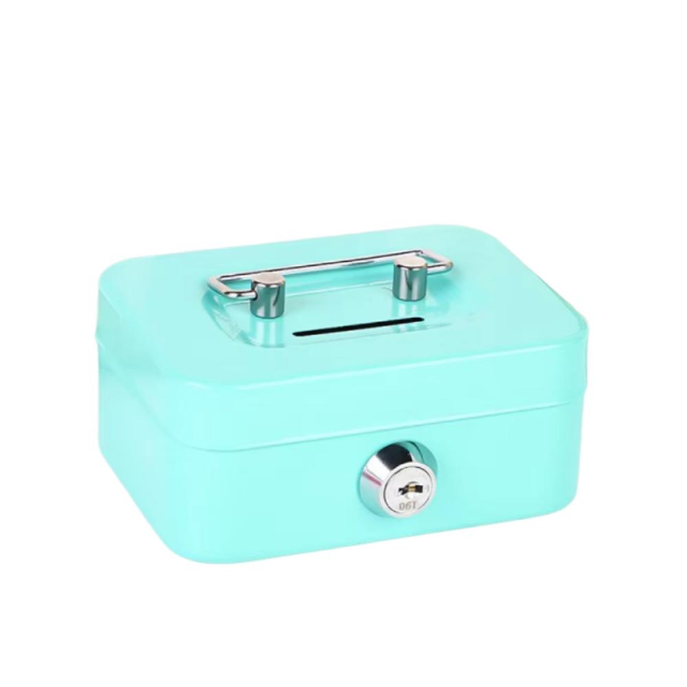 Mini Lockable Cash Box with Key Storage Box Coin Bank Piggy Bank  for Adults