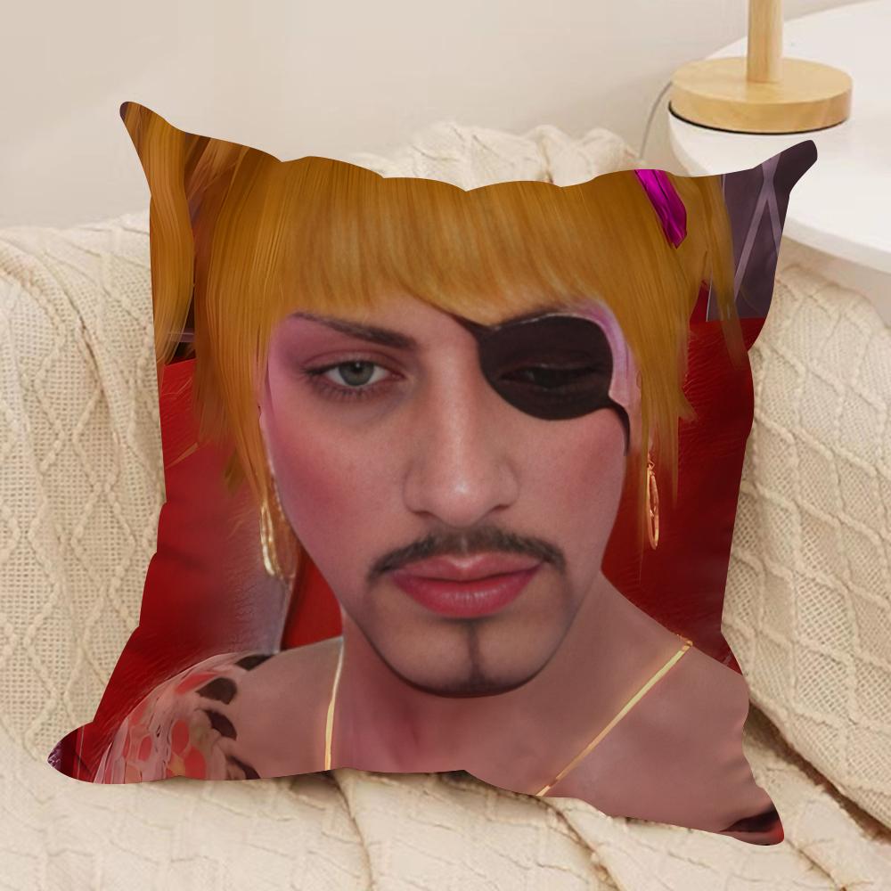 Love GGoro Majima YYakuza Cushion Cover Silky Short Plush Invisible Zipper Dustproof Sofa Pillow Case For Home Decor