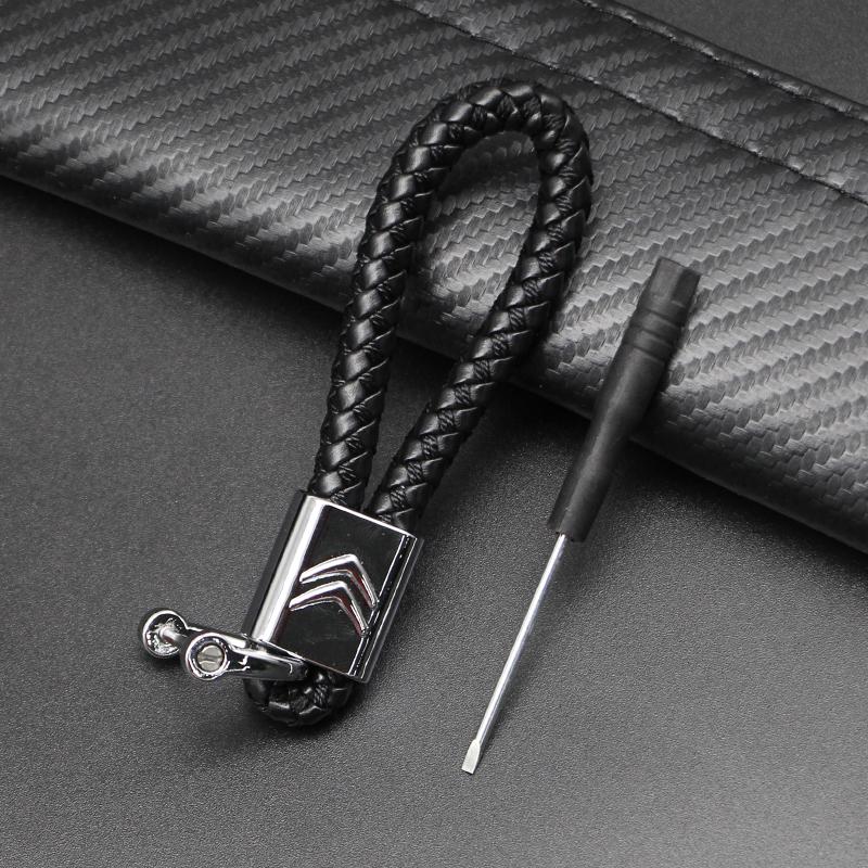 Металл+Кожа Автомобильный Стиль Брелок Брелоки Для Citroen C1 C2 C3 C4 C5 C6 C8 C-Crosser C3 Picasso C4 Picasso DS3 Berlingo XSARA