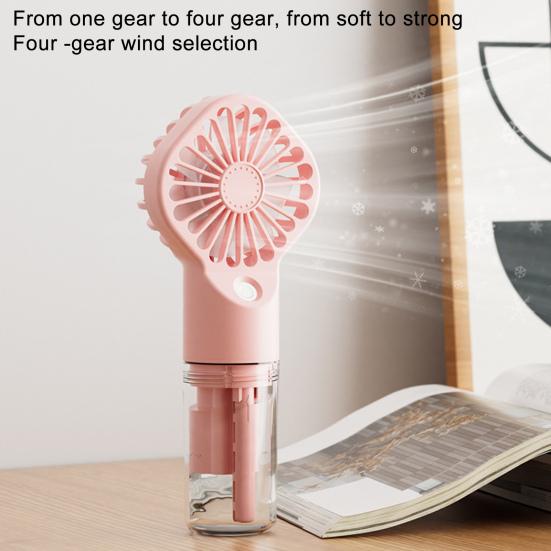 Mini Fan Nano High-Speed 4-Gear Adjustable Water Sprayer 7-Blade Portable Handheld Fan Home