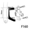 160mm Road Bike Brake Adapter: Flat Mount to Direct Mount Hydraulic Disc for Front/Rear