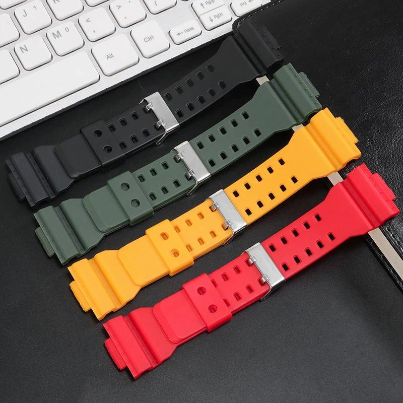 Силиконовый резиновый чехол для часов Casio G-SHOCK GA-110/100/120 GD-100/110, мужской спортивный водонепроницаемый ремешок, браслет, аксессуары
