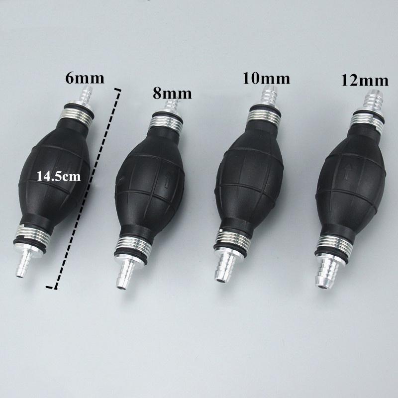 Ручной топливный насос 6 мм/8 мм/10 мм/12 мм, резиновая алюминиевая ручная лампочка для перекачки дизельного масла, бензина для автомобиля, лодки, морского подвесного двигателя