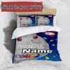 3pcs Duvet Cover Set (1*Duvet Cover + 2*Pillowcase, Without Core), Custom Name Among Us Pattern Bedding Set, Home Bedroom Decor Gift