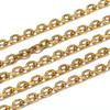 4.5mm Stainless Steel Beveled Cross Chain, 18k Gold Retention, Men's Necklace & DIY Bracelet Accessory