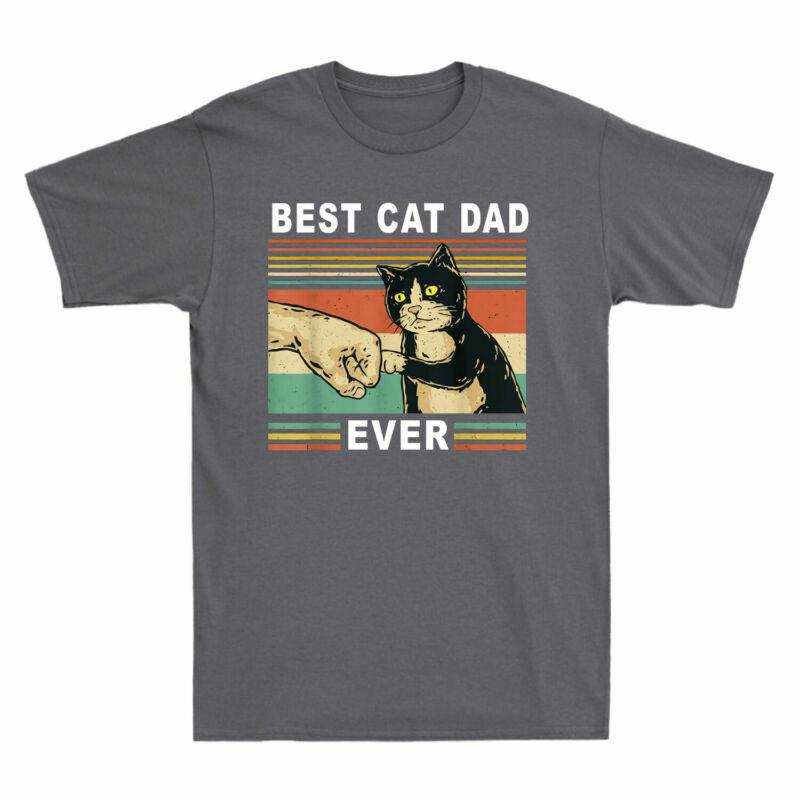 Dad Fist T Retro Short Sleeve Unisexs Gift Best Shirt Bump Tee Cat Paw Cat Lovers