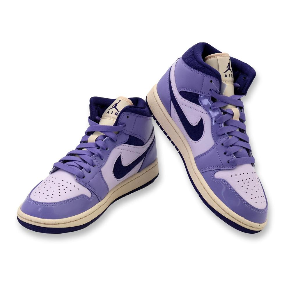 DZ3745-500 Nike Air Jordan 1 Mid Шенил Небесный Синий Светло-Фиолетовый (Женский)