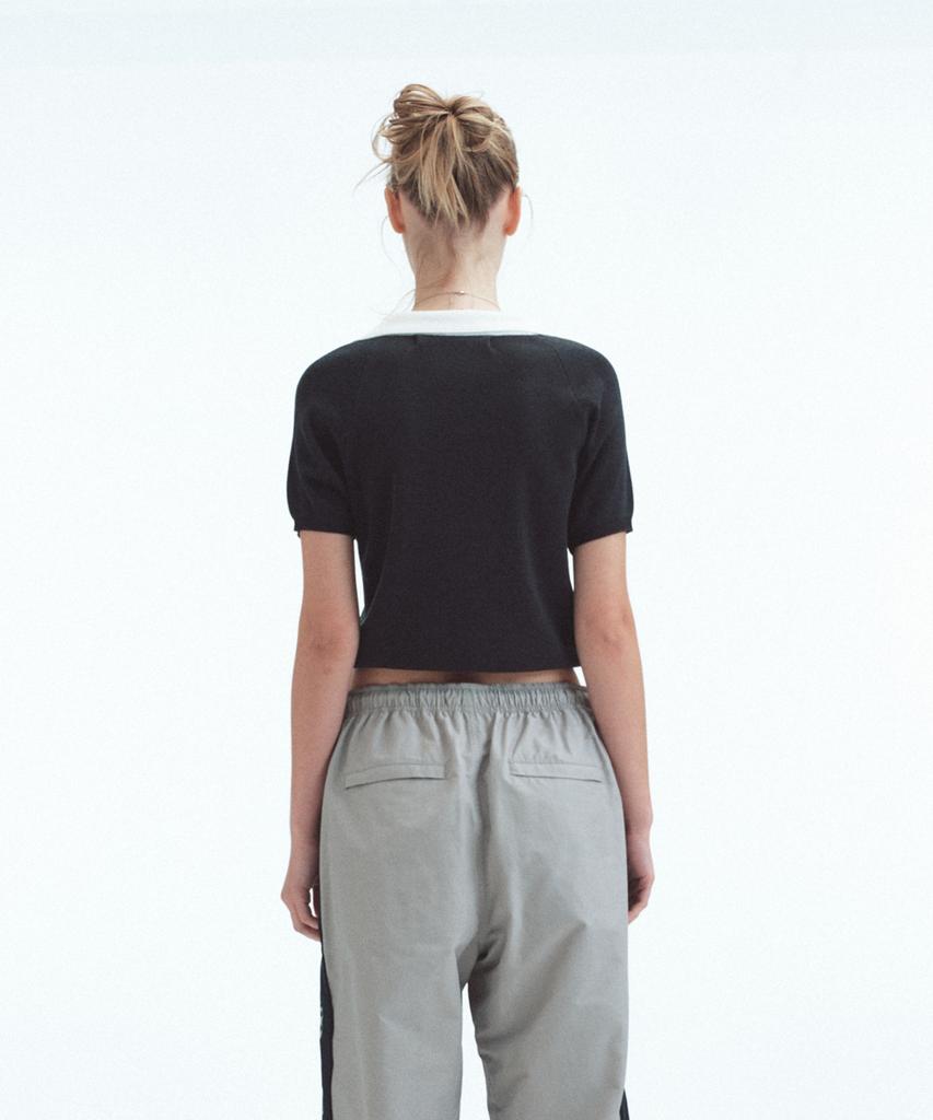 REST&RECREATION V-Neck Collar Knit Top - Navy