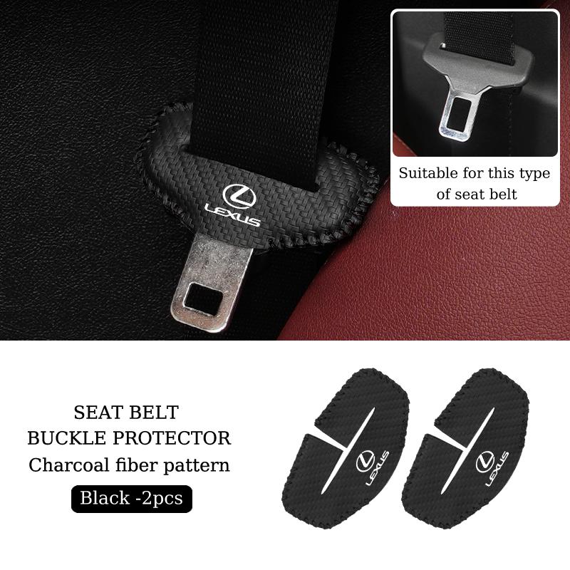 Car Seat Belt Buckle Protector Cover Anti-Scratch Mat Accessories For Lexus IS250 IS200 CT200h GS300 LS430 RX450h LX570 IS300