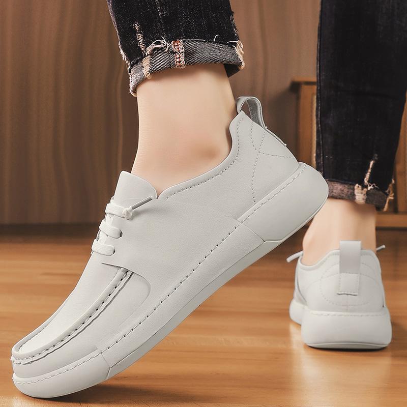 Fashion Thick Soled Men's Shoes Luxurious Minimalist Design Style Daily Office Outdoor Leisure Party Youth Sports Black White Shoes