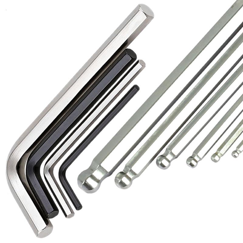 Набор шестигранных L-образных ключей: Шестигранные ключи с шаровой и плоской головкой