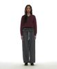 PARTIMENTO WOMEN Colorblock Double Layered Knit Sweater_Plum