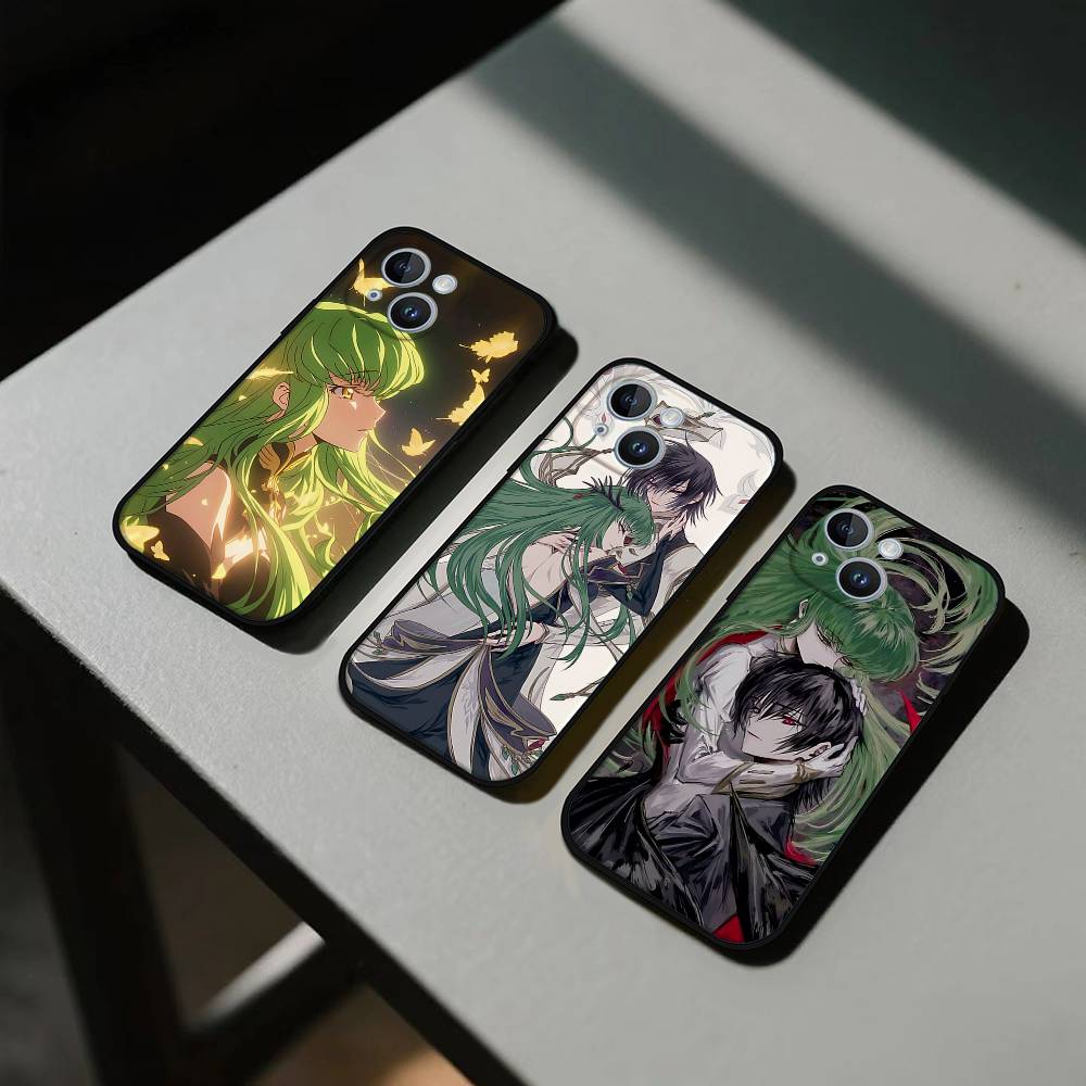 Аниме C-Codes G-Geass Черный Чехол Для Телефона Подходящий Для IPhone 17,16,15,11,13,14 Pro Max,Plus,X,Xr,Xs Max,13Mini
