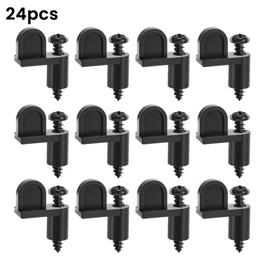 12/24/48 шт. Зажим для оконной сетки с винтами Крепит зимние оконные сетки Штормовые окна Штормовые панели Сетка для двери Смещенные оконные зажимы