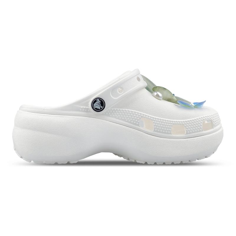 Crocs EVA GGMZ Escape Diary Empty Valley Orchid Spring Atmosphere Elegant Simple Small Fresh Hole Shoes Women's White