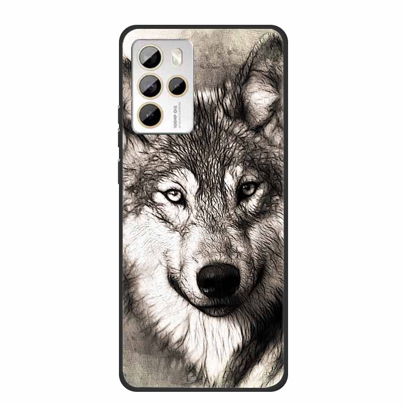 For HTC U23 Pro 5G Case Animals Silicone Soft TPU Phone Cases For HTC U23 Pro 2023 HTCU23 2QCB100 Protector Cartoon Wolf Coque