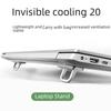 Portable Laptop Stand & Cooling Pad with Invisible Shelf and Keyboard Feet for Gaming and Books