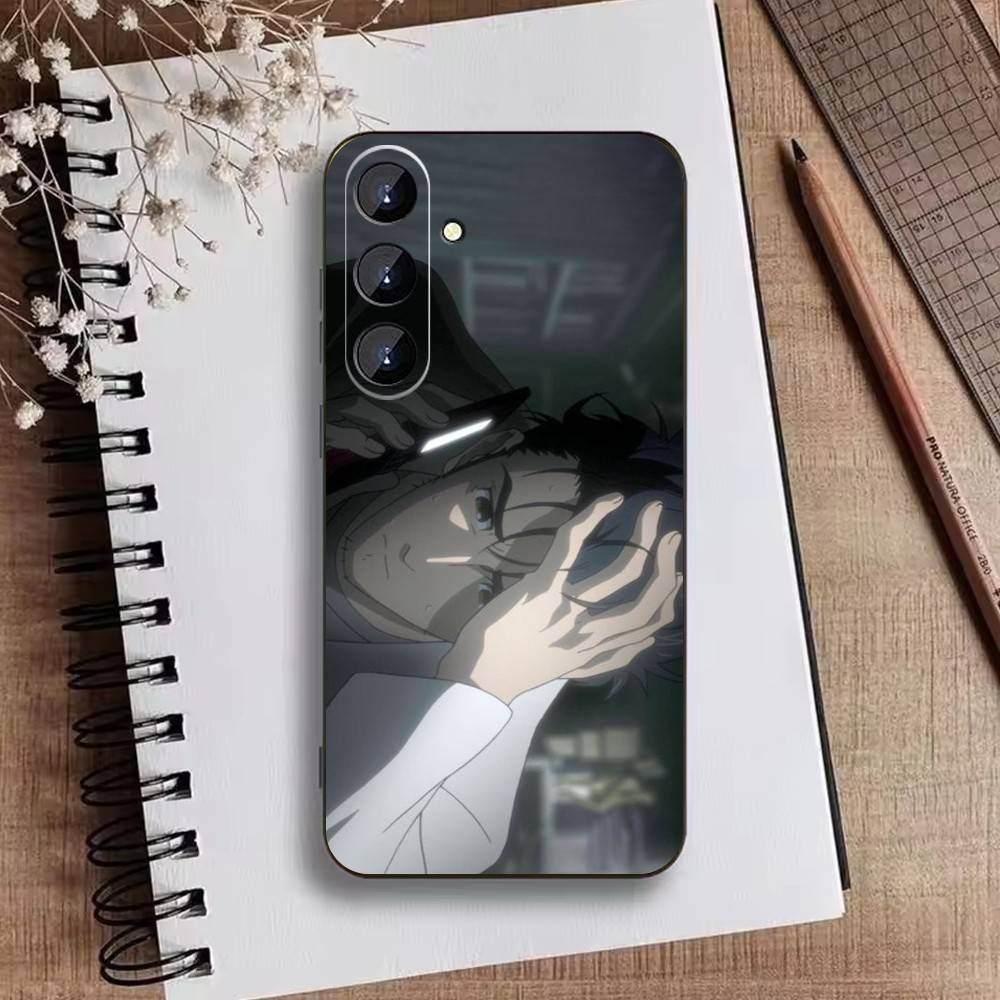 Чехол для телефона A-Okabe Rintaro STEINS DATE для Samsung Galaxy A73, 21, 22, 32, 71, 53, 52, 51, 80, 5G, Мягкий черный чехол