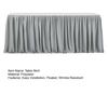 6FT Table Skirt for Rectangle Tables Wrinkle Resistant Pleated Tablecloth Reusable Ruffle Table Cloth for Christmas Baby Shower Wedding