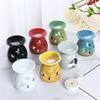Beautifully Craft Ceramic Incenses Holder Featurings Star And Moon Essential Oil Burners Perfect For Meditations