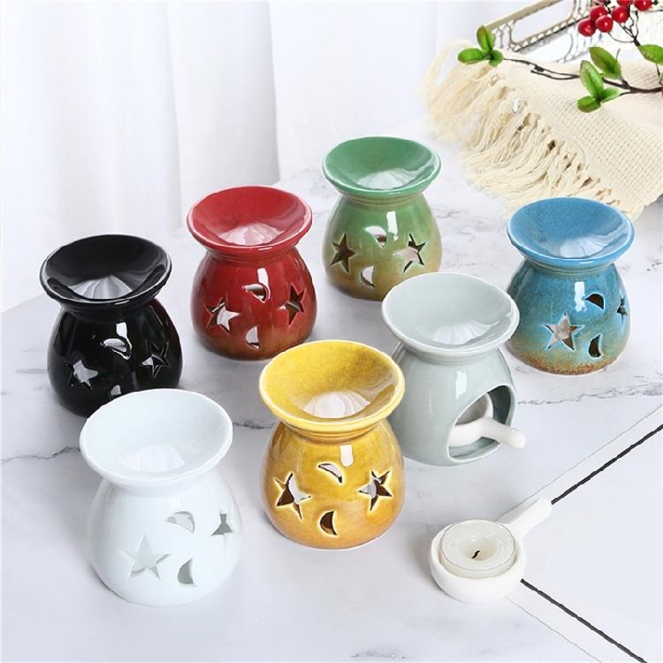 Beautifully Craft Ceramic Incenses Holder Featurings Star And Moon Essential Oil Burners Perfect For Meditations